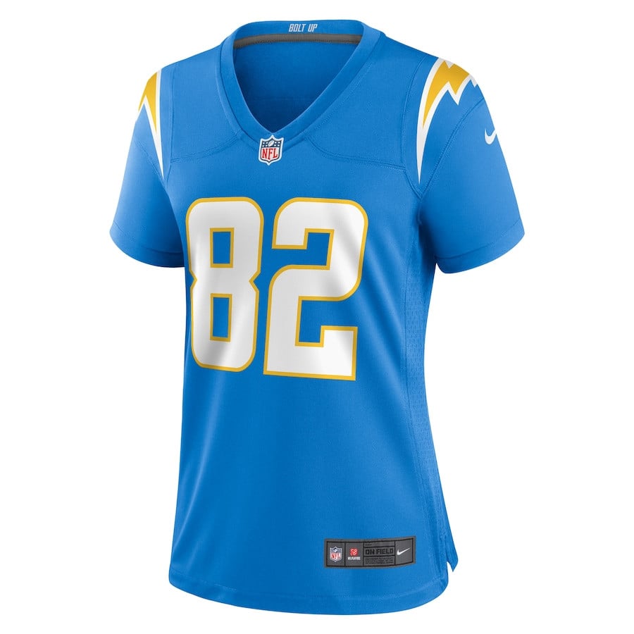 Brenden Rice 82 Los Angeles Chargers Women's Game Jersey - Powder Blue JS2891 nicesnker - Image 2