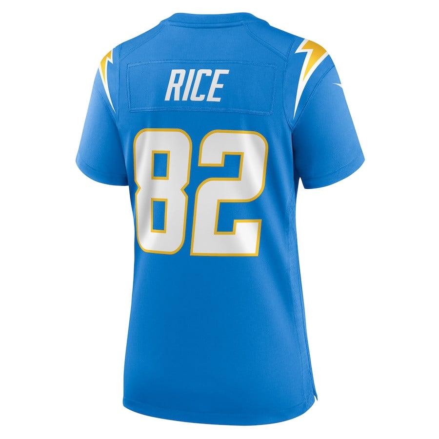 Brenden Rice 82 Los Angeles Chargers Women's Game Jersey - Powder Blue JS2891 nicesnker - Image 3
