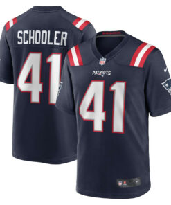 Brenden Schooler 41 New England Patriots Game Men Jersey - Navy JS3988 nicesnker