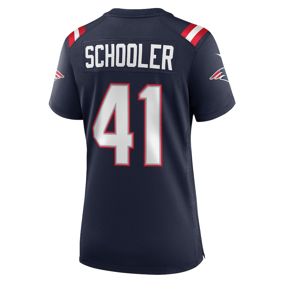 Brenden Schooler 41 New England Patriots Women Game Jersey - Navy JS3902 nicesnker - Image 3