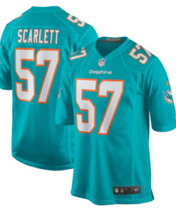 Brennan Scarlett 57 Miami Dolphins Men Game Jersey - Aqua JS8237 nicesnker