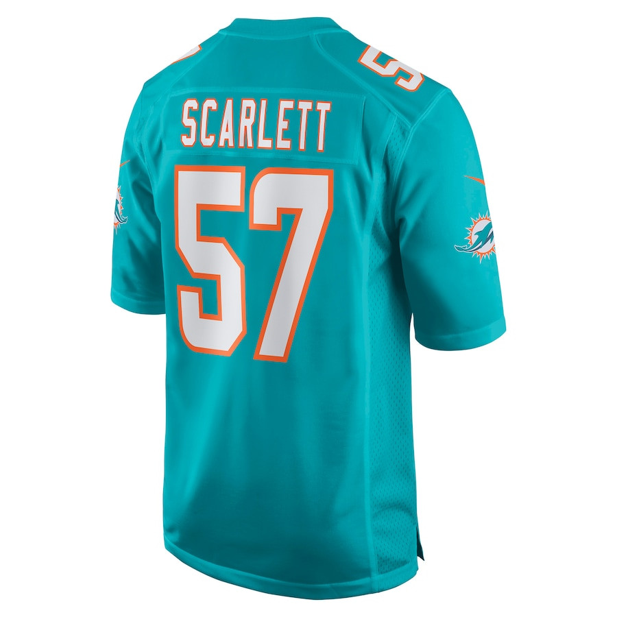 Brennan Scarlett 57 Miami Dolphins Men Game Jersey - Aqua JS8237 nicesnker - Image 3