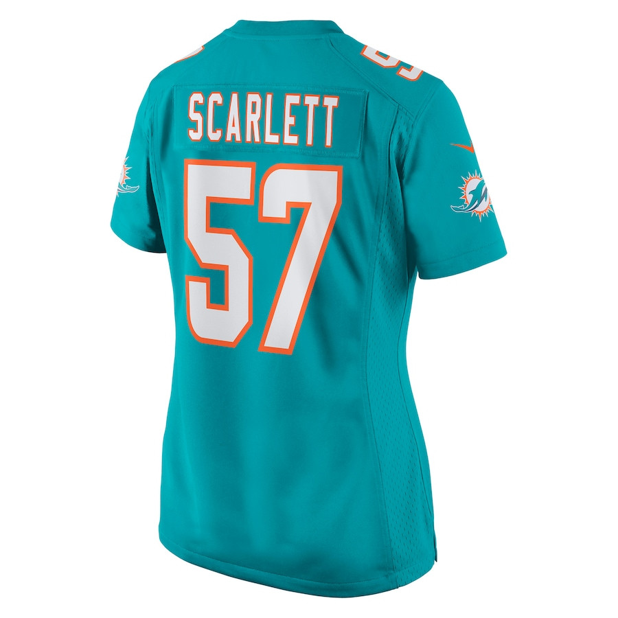 Brennan Scarlett 57 Miami Dolphins Women Game Jersey - Aqua JS6875 nicesnker - Image 3