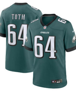 Brett Toth 64 Philadelphia Eagles Game Men Jersey - Midnight Green JS5132 nicesnker