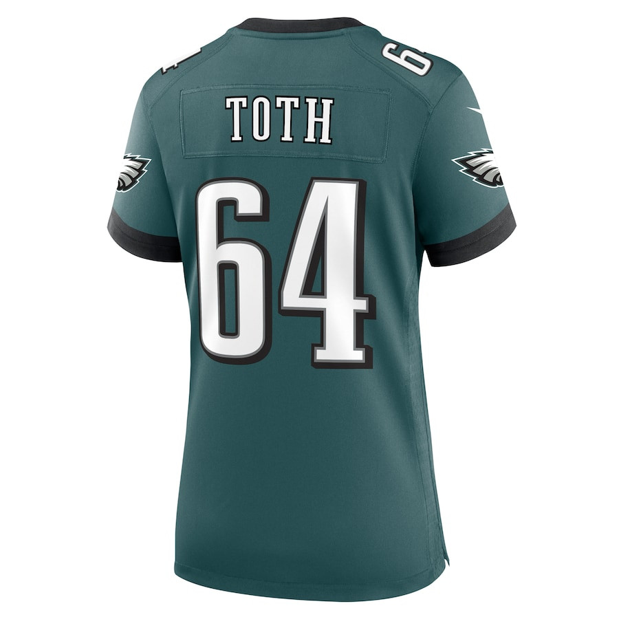 Brett Toth 64 Philadelphia Eagles Women Game Jersey - Midnight Green JS3513 nicesnker - Image 3