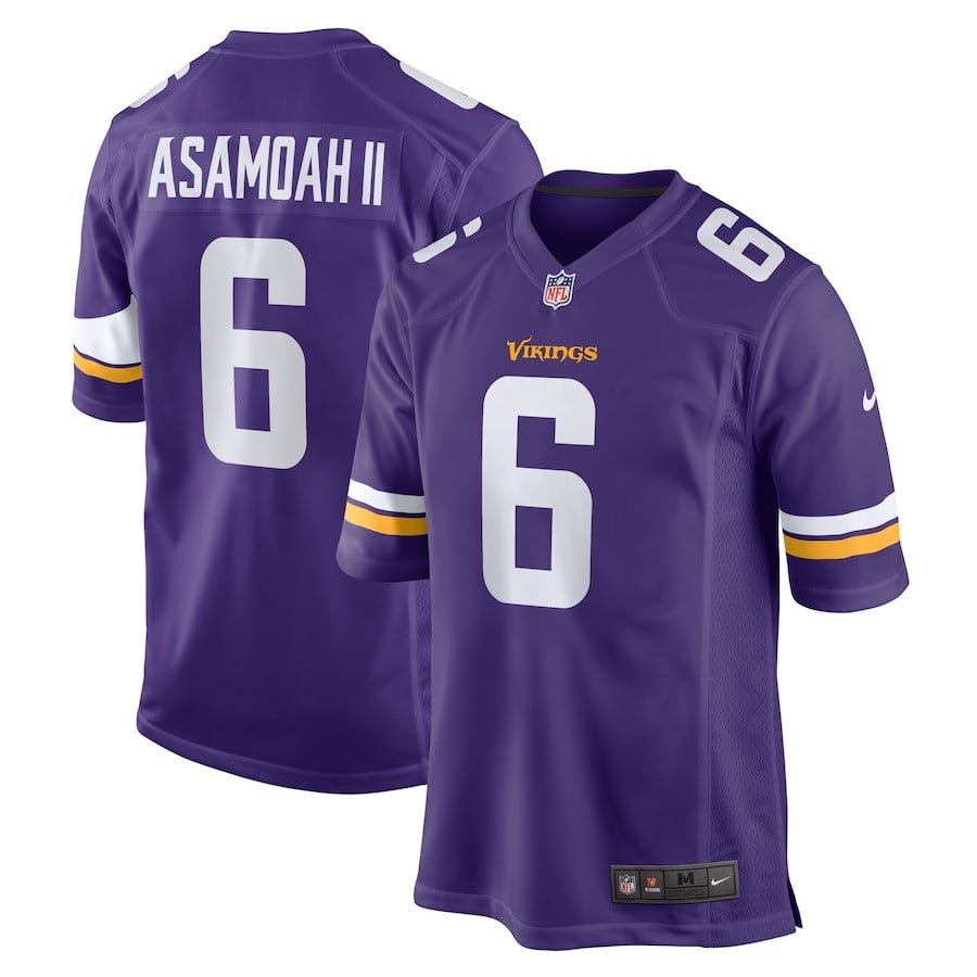Brian Asamoah II 6 Minnesota Vikings Game Men Jersey - Purple JS2439 nicesnker
