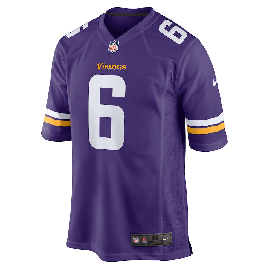 Brian Asamoah II 6 Minnesota Vikings Game Men Jersey - Purple JS2439 nicesnker - Image 2