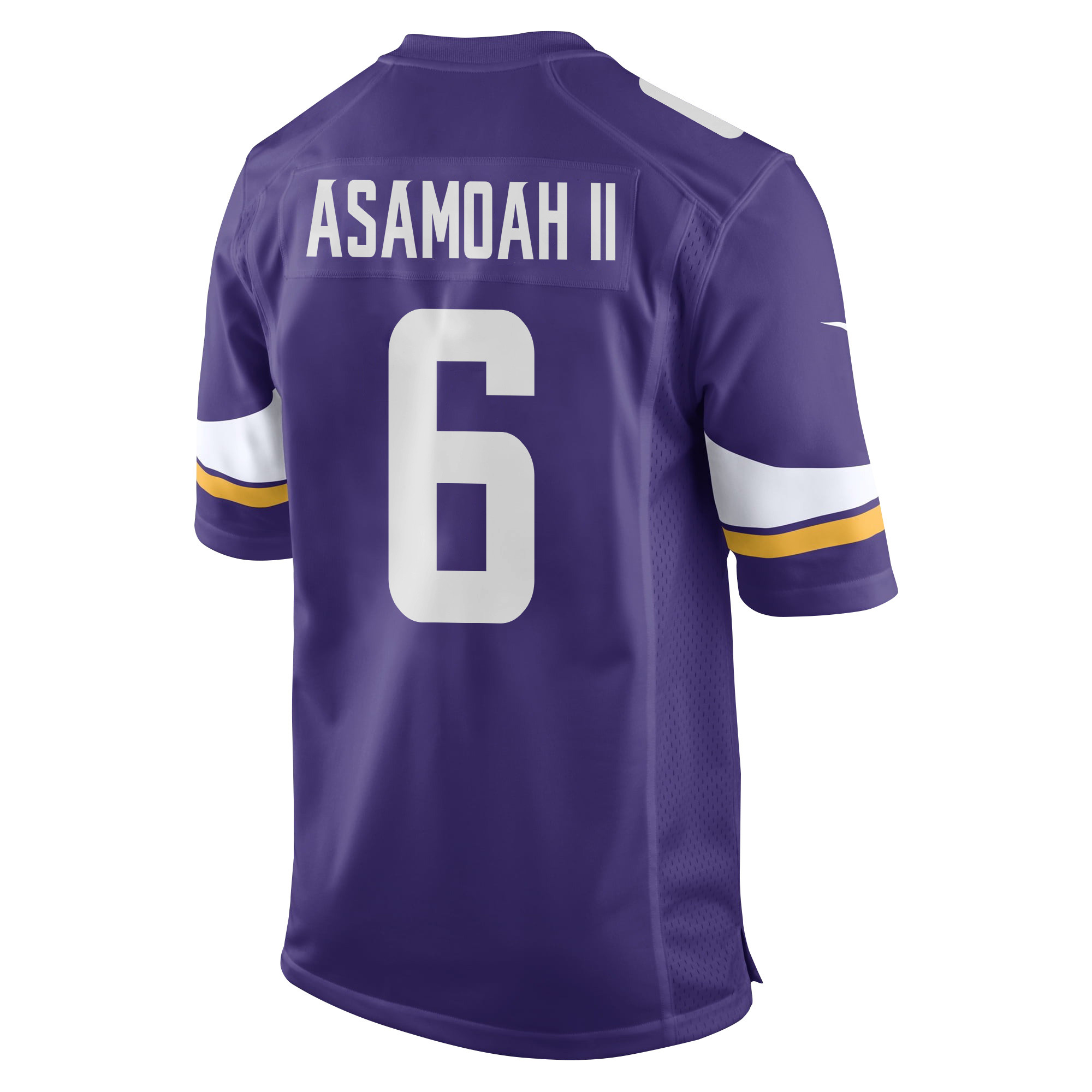 Brian Asamoah II 6 Minnesota Vikings Super Bowl LIX New Orleans Patch Game Men Jersey - Purple JS3110 nicesnker - Image 2