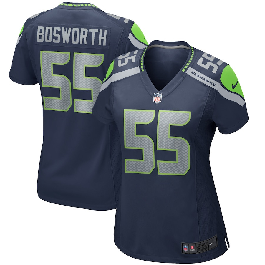 Brian Bosworth 55 Seattle Seahawks Women Game Retired Jersey - College Navy JS4900 nicesnker