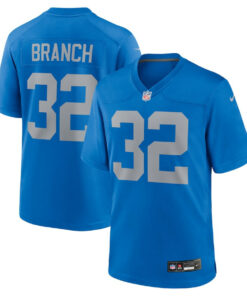 Brian Branch 32 Detroit Lions Alternate Game Men Jersey - Blue JS4259 nicesnker