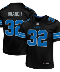 Brian Branch 32 Detroit Lions Alternate Player Game YOUTH Jersey - Black JS8952 nicesnker