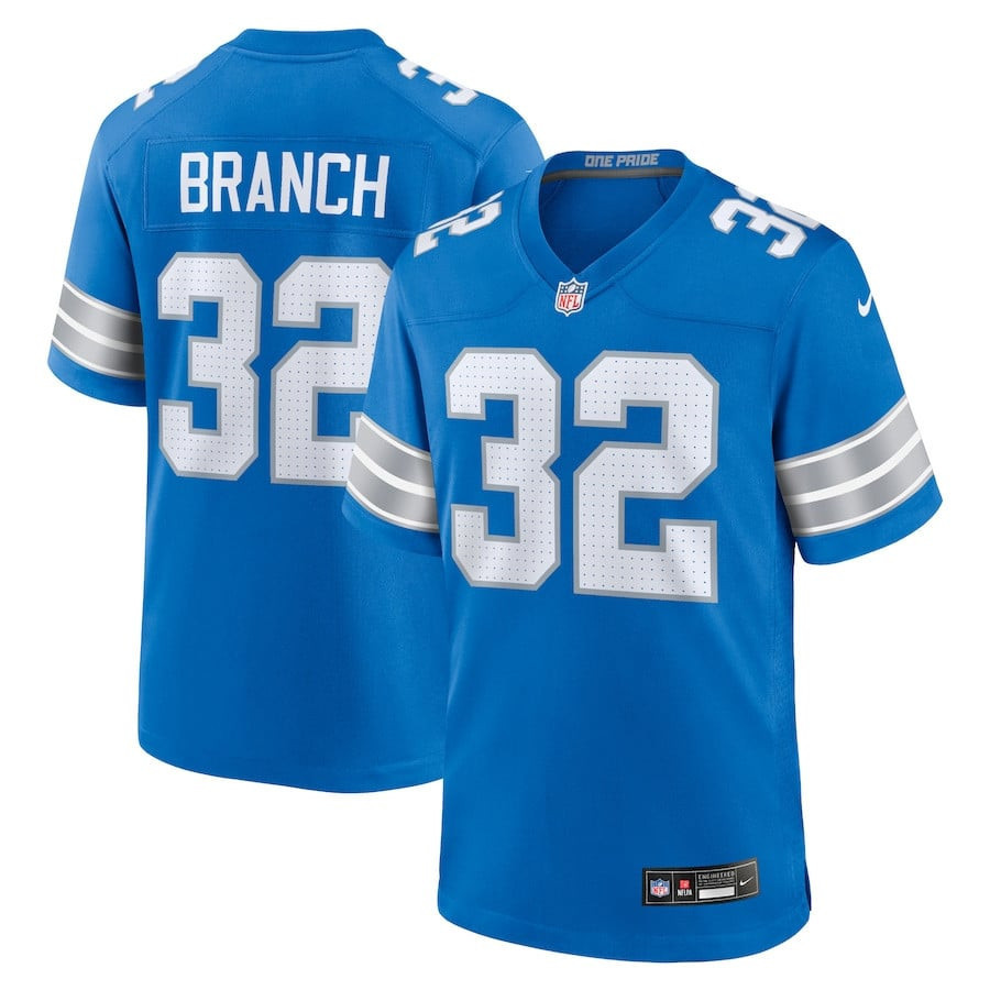 Brian Branch 32 Detroit Lions Game Men Jersey - Blue JS7154 nicesnker