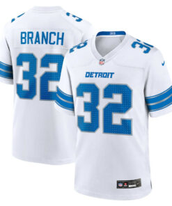 Brian Branch 32 Detroit Lions White Game Men Jersey - White JS2465 nicesnker