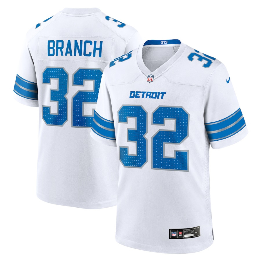 Brian Branch 32 Detroit Lions White Game Men Jersey - White JS2465 nicesnker