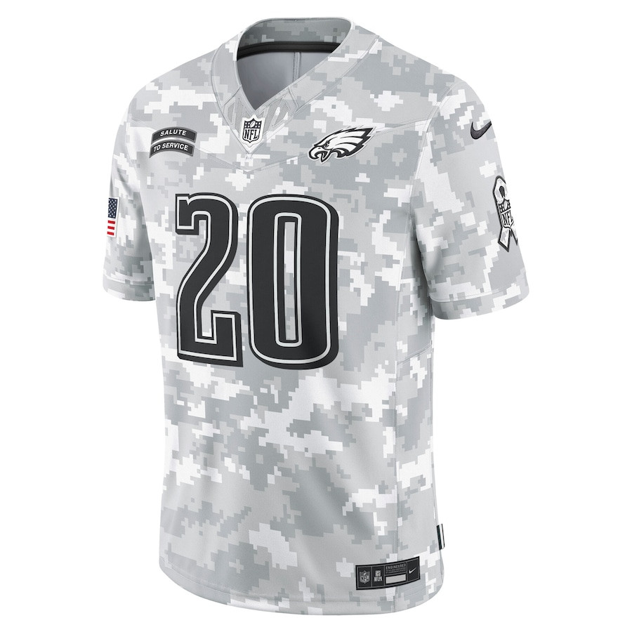 Brian Dawkins 20 Philadelphia Eagles 2024 Salute to Service Retired Player Limited Men Jersey - Arctic Camo JS2312 nicesnker - Image 2