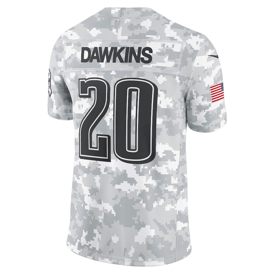 Brian Dawkins 20 Philadelphia Eagles 2024 Salute to Service Retired Player Limited Men Jersey - Arctic Camo JS2312 nicesnker - Image 3