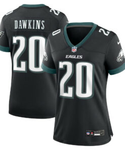 Brian Dawkins 20 Philadelphia Eagles Alternate Game Women Jersey - Black JS2144 nicesnker