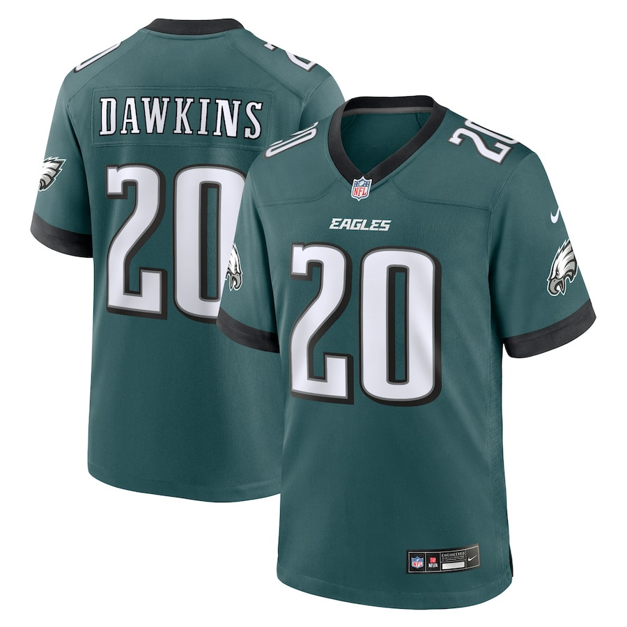 Brian Dawkins 20 Philadelphia Eagles Team Game Men Jersey - Midnight Green JS6237 nicesnker