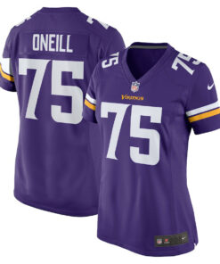 Brian O'Neill 75 Minnesota Vikings Women Game Jersey - Purple JS8484 nicesnker