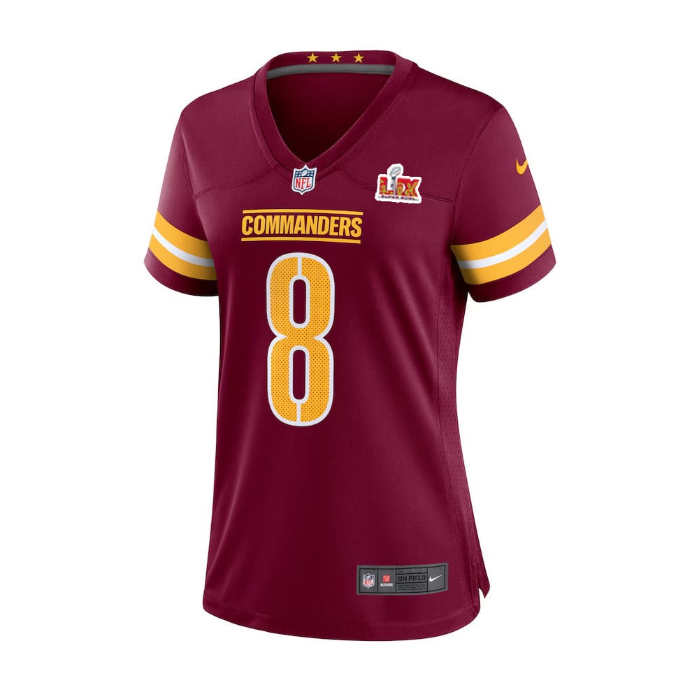Brian Robinson #8 Washington Commanders Super Bowl LIX Women's Jersey - Burgundy JS1890 nicesnker - Image 2