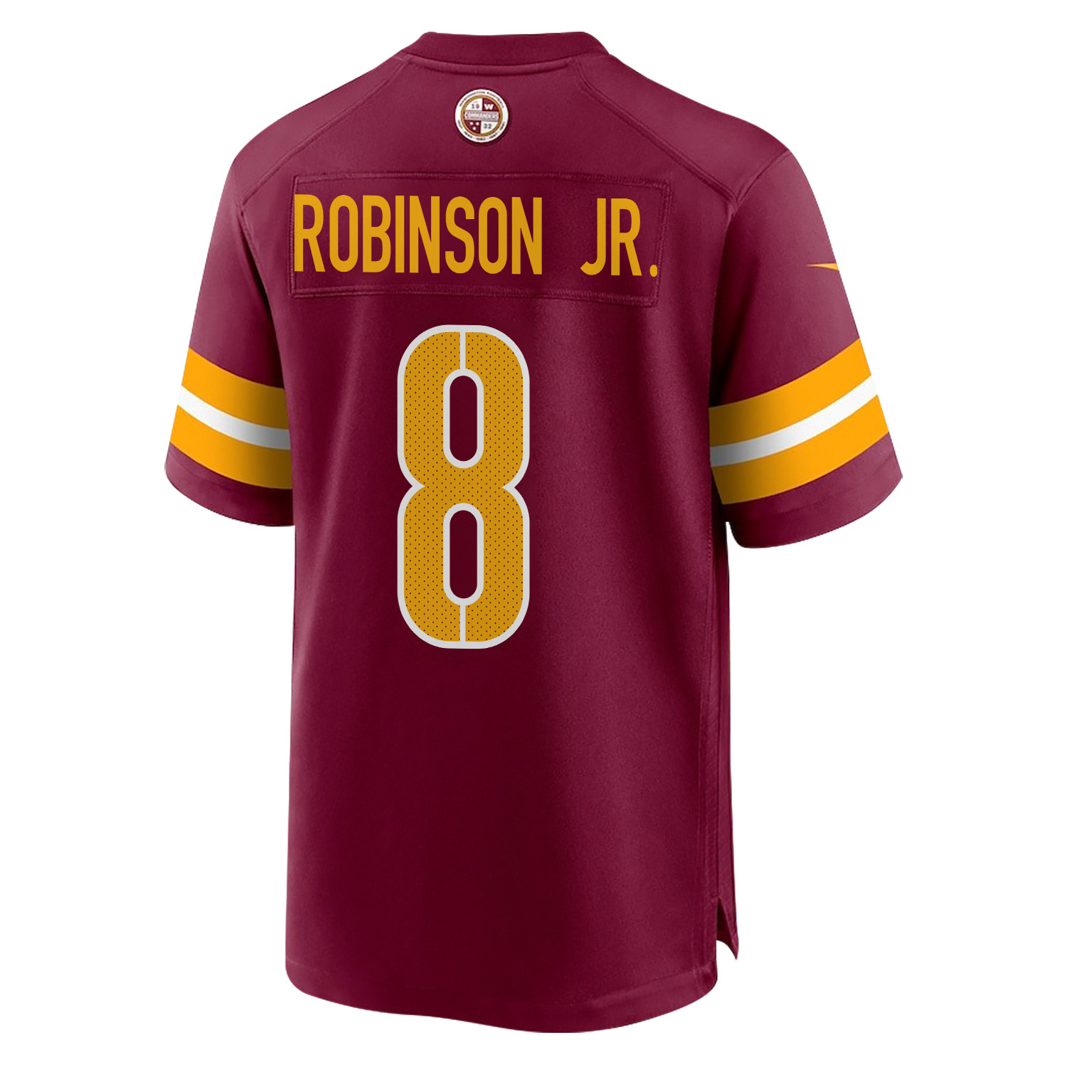 Brian Robinson Jr. 8 Washington Commanders Super Bowl LIX 'New Orleans - A Symphony of Sport' EMBROIDERED Game Men Jersey - Burgundy JS6836 nicesnker - Image 2