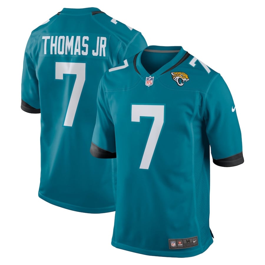 Brian Thomas Jr. 7 Jacksonville Jaguars Player Game Men Jersey - Teal JS2200 nicesnker