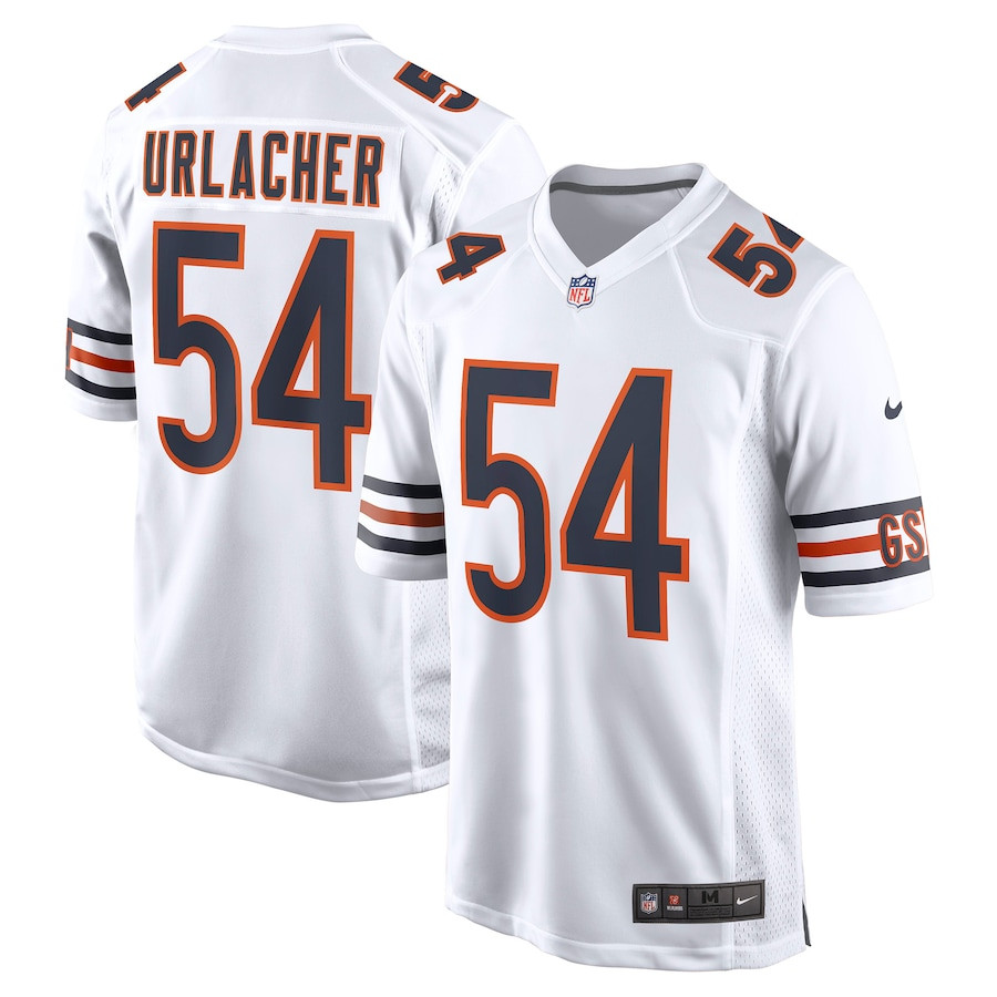 Brian Urlacher 54 Chicago Bears Men Retired Game Jersey - White JS2090 nicesnker