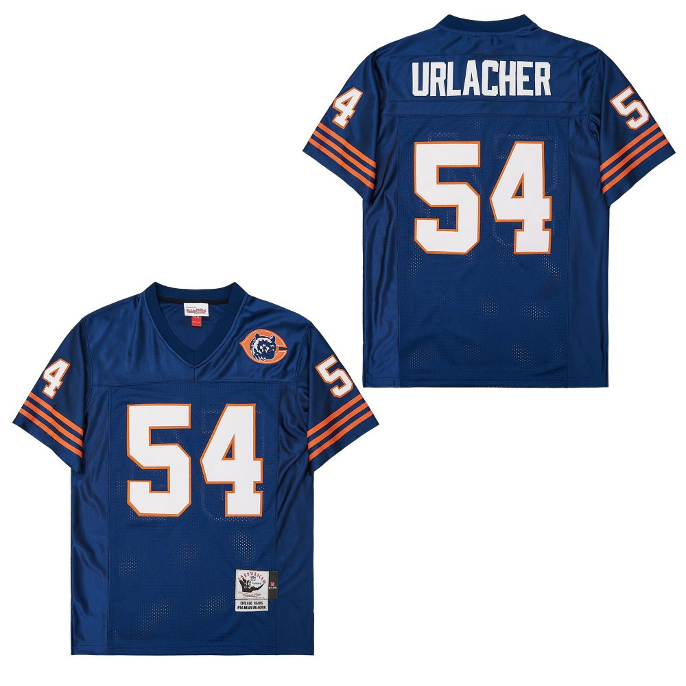 Brian Urlacher 54 Chicago Bears Retro Throwback Men Jersey - Navy JS3716 nicesnker - Image 2