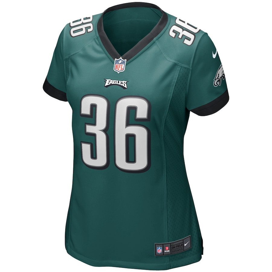 Brian Westbrook 36 Philadelphia Eagles Women Game Retired Jersey - Midnight Green JS7502 nicesnker - Image 2