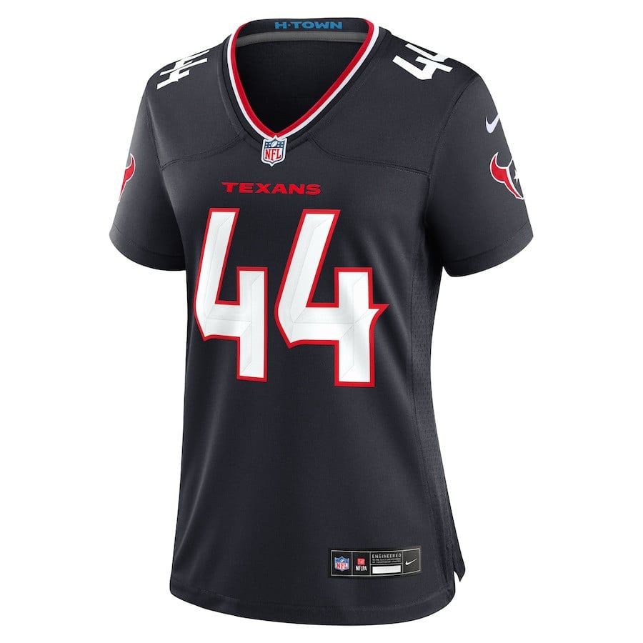British Brooks 44 Houston Texans Women's Team Game Jersey - Navy JS2462 nicesnker - Image 2