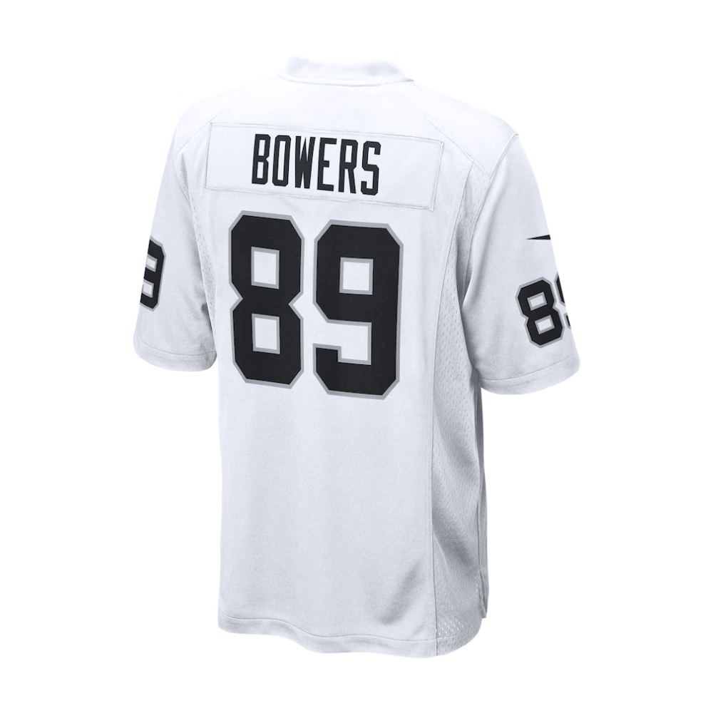 Brock Bowers 89 Las Vegas Raiders 2025 Pro Bowl Patch Game Men Jersey - White JS6100 nicesnker - Image 3