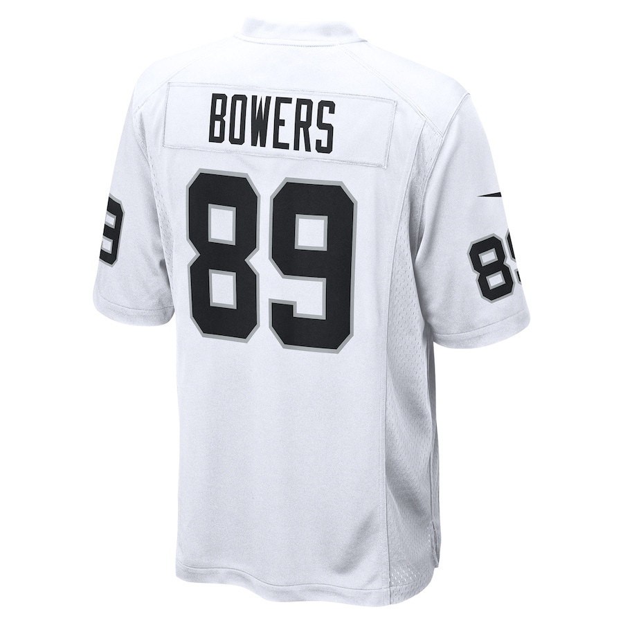Brock Bowers 89 Las Vegas Raiders Game Men Jersey - White JS4440 nicesnker - Image 3