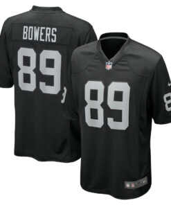 Brock Bowers 89 Las Vegas Raiders Team Game Men Jersey - Black JS8149 nicesnker