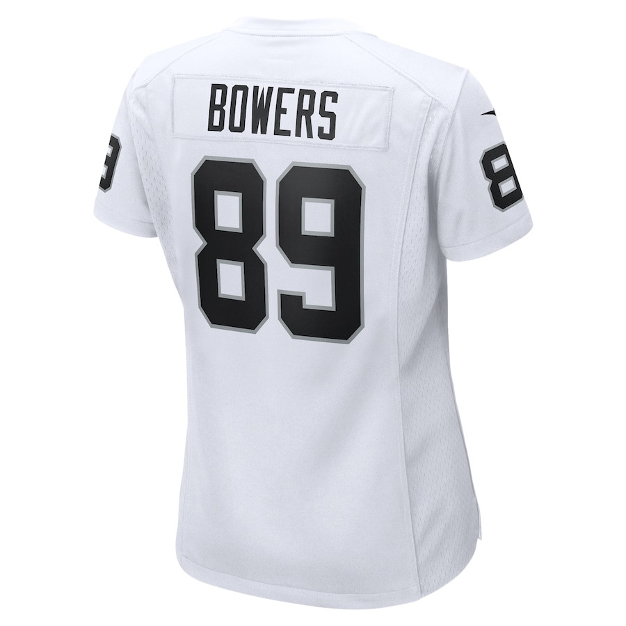 Brock Bowers 89 Las Vegas Raiders Women's Game Jersey - White JS1876 nicesnker - Image 3