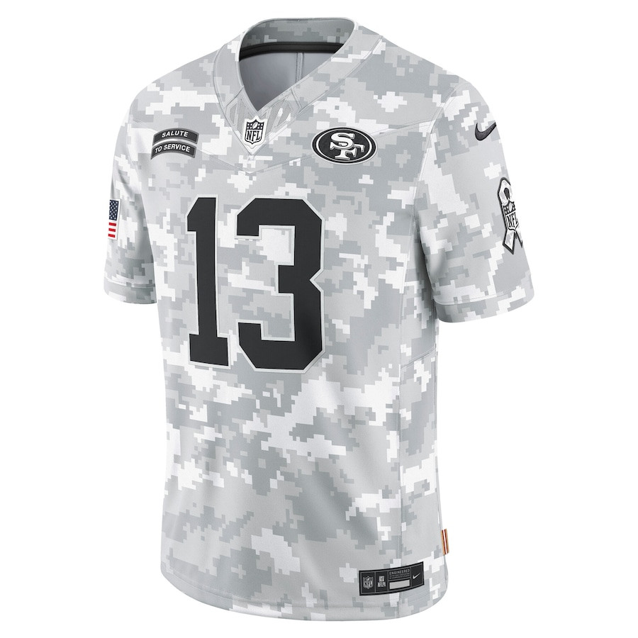 Brock Purdy 13 San Francisco 49ers 2024 Salute to Service Limited Men Jersey - Arctic Camo JS3925 nicesnker - Image 2