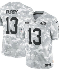 Brock Purdy 13 San Francisco 49ers 2024 Salute to Service Limited Men Jersey - Arctic Camo JS3925 nicesnker