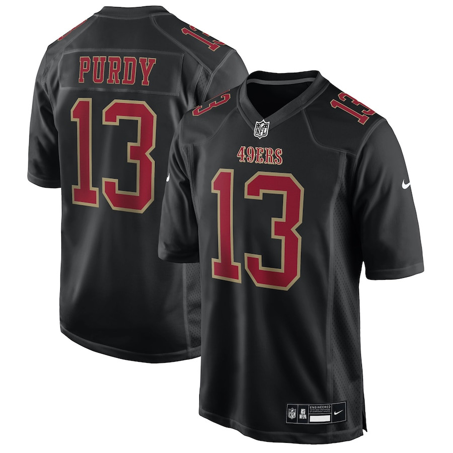 Brock Purdy 13 San Francisco 49ers Fashion Game Men Jersey - Carbon Black JS9803 nicesnker
