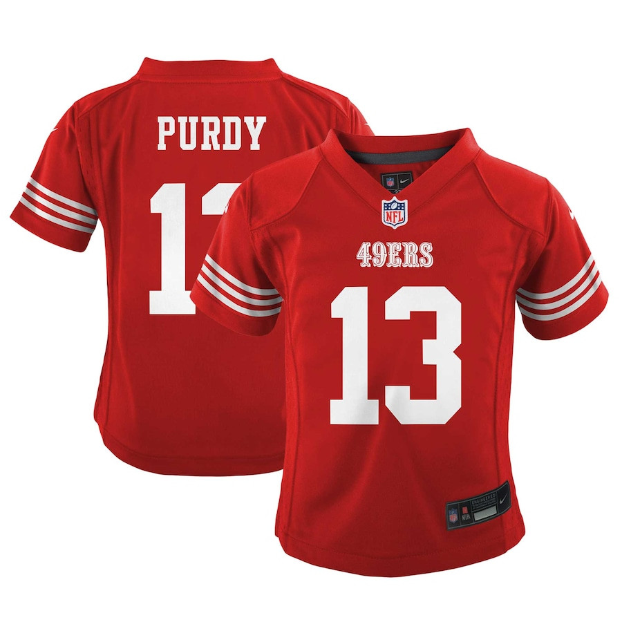 Brock Purdy 13 San Francisco 49ers Game YOUTH Jersey - Scarlet JS6345 nicesnker