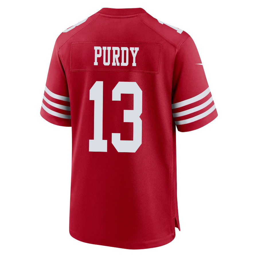 Brock Purdy 13 San Francisco 49ers NFC Champions Patch Game Men Jersey - Scarlet JS5699 nicesnker - Image 3