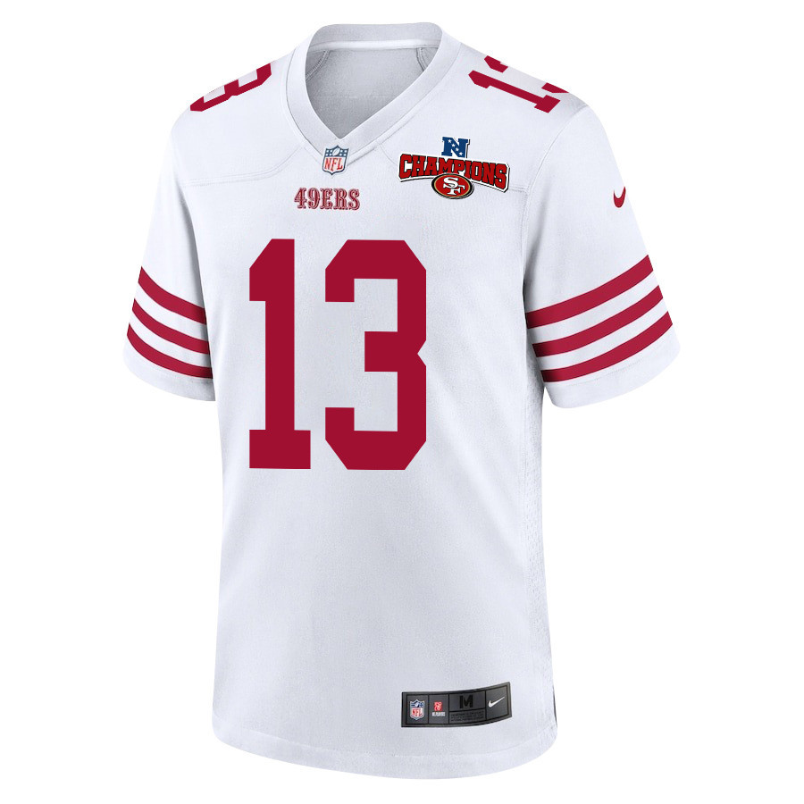 Brock Purdy 13 San Francisco 49ers NFC Champions Patch Game Men Jersey - White JS4887 nicesnker - Image 2