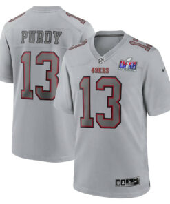 Brock Purdy 13 San Francisco 49ers Super Bowl LVIII Atmosphere Fashion Game Men Jersey - Gray JS6138 nicesnker