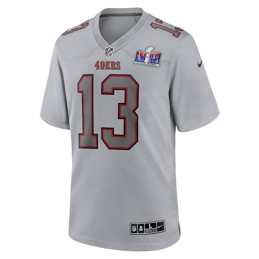 Brock Purdy 13 San Francisco 49ers Super Bowl LVIII Atmosphere Fashion Game Men Jersey - Gray JS6138 nicesnker - Image 2