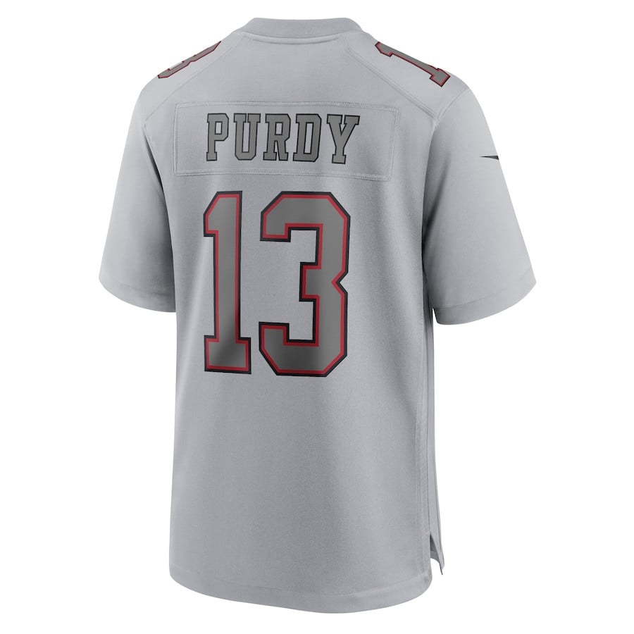 Brock Purdy 13 San Francisco 49ers Super Bowl LVIII Atmosphere Fashion Game Men Jersey - Gray JS6138 nicesnker - Image 3