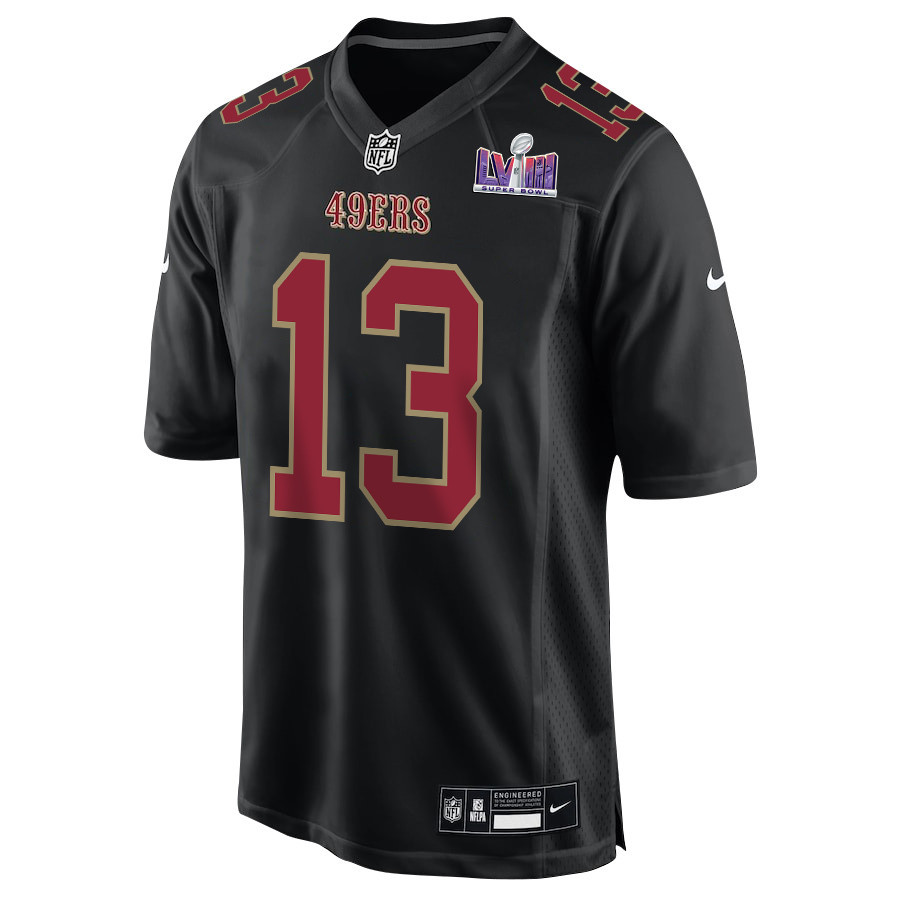 Brock Purdy 13 San Francisco 49ers Super Bowl LVIII Patch Fashion Game Men Jersey - Carbon Black JS2572 nicesnker - Image 2