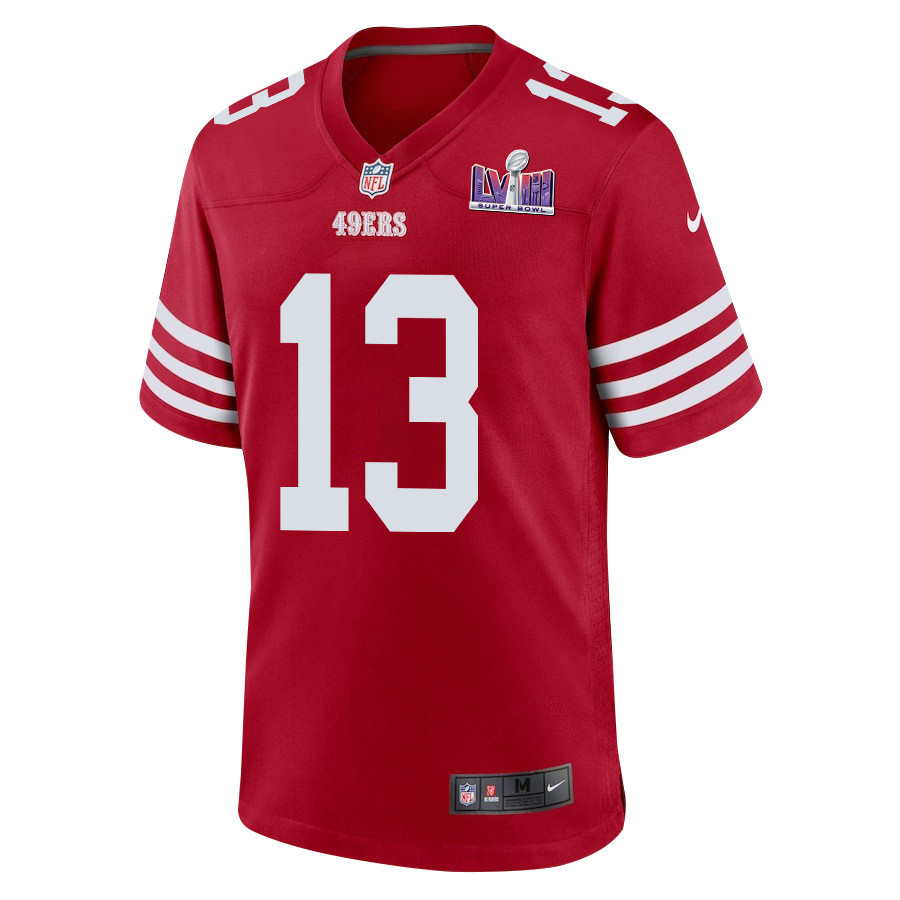Brock Purdy 13 San Francisco 49ers Super Bowl LVIII Patch Game Men Jersey - Scarlet JS8218 nicesnker - Image 2