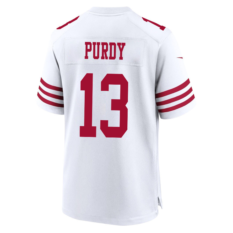 Brock Purdy 13 San Francisco 49ers Super Bowl LVIII Patch Game Men Jersey - White JS8807 nicesnker - Image 3