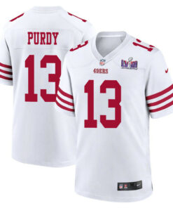Brock Purdy 13 San Francisco 49ers Super Bowl LVIII Patch Game Men Jersey - White JS8807 nicesnker
