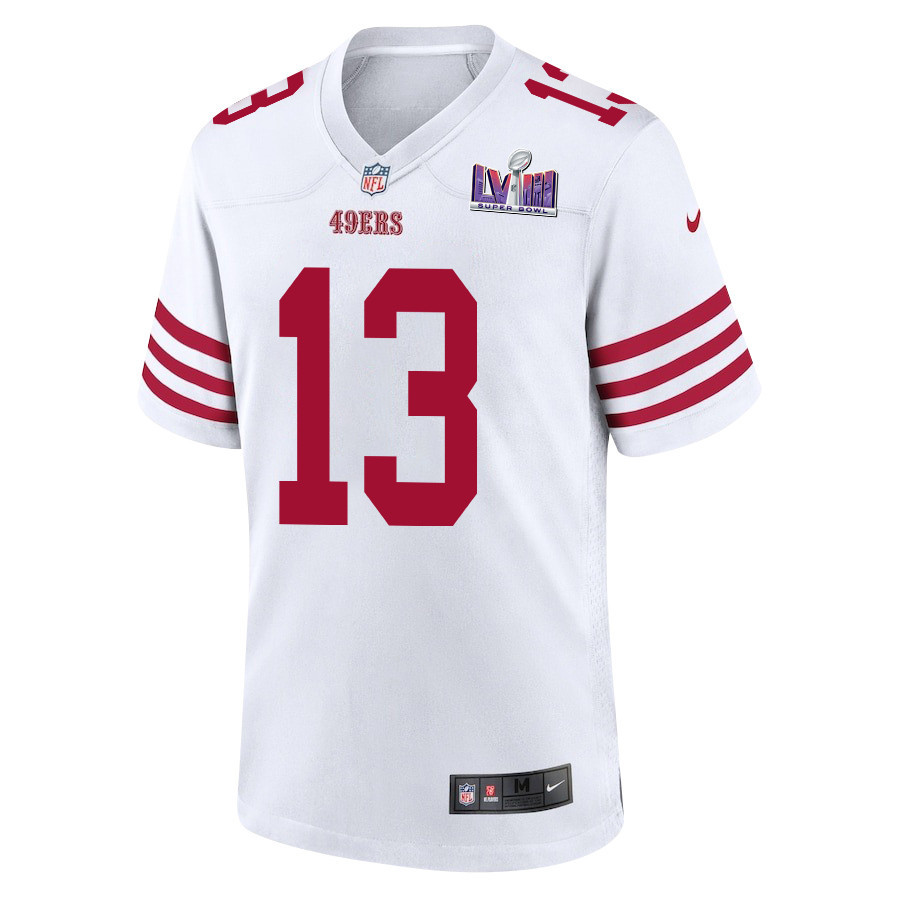 Brock Purdy 13 San Francisco 49ers Super Bowl LVIII Patch Game Men Jersey - White JS8807 nicesnker - Image 2
