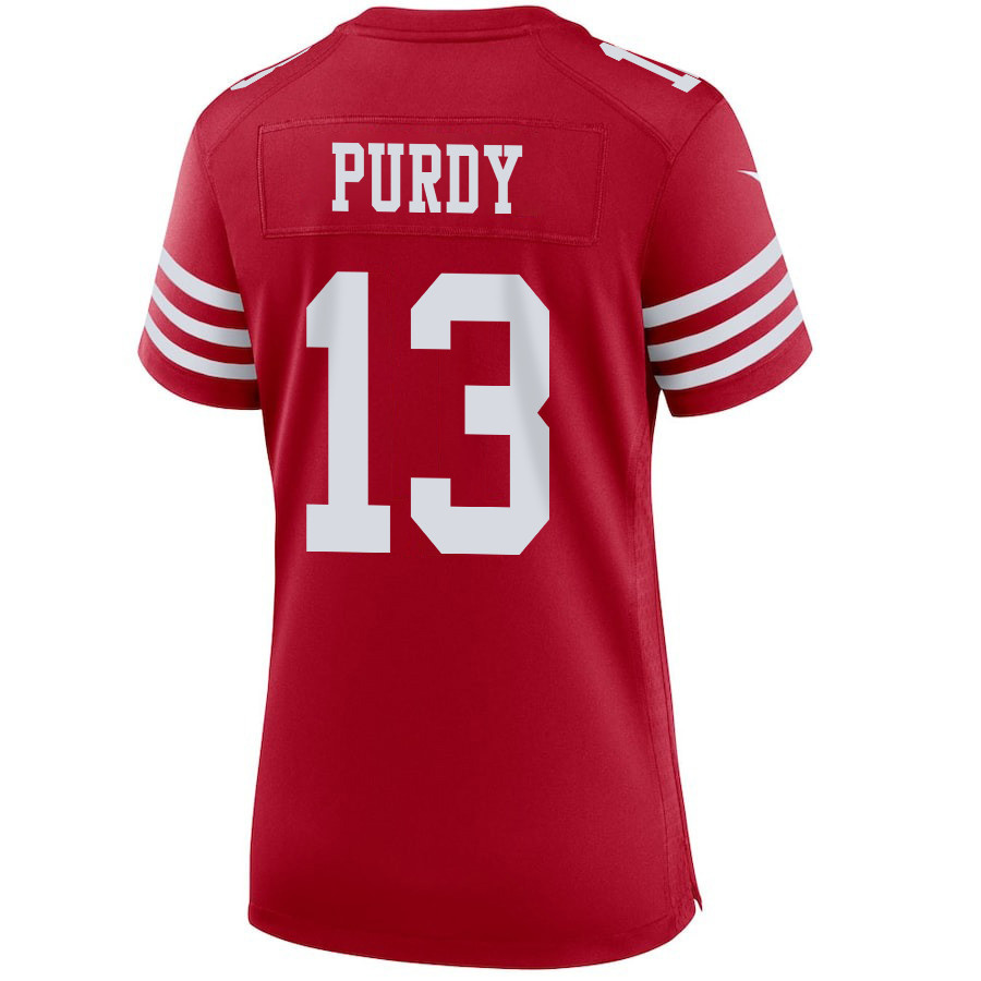 Brock Purdy 13 San Francisco 49ers Super Bowl LVIII Patch Game Women Jersey - Scarlet JS7510 nicesnker - Image 3