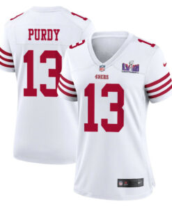 Brock Purdy 13 San Francisco 49ers Super Bowl LVIII Patch Game Women Jersey - White JS8285 nicesnker